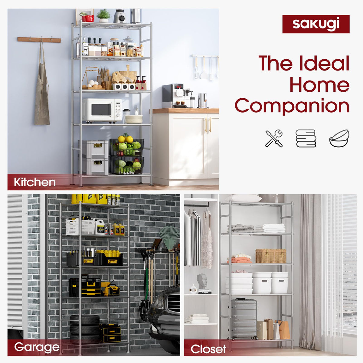 Sakugi durable metal tubes resist dents and scratches under heavy loads.