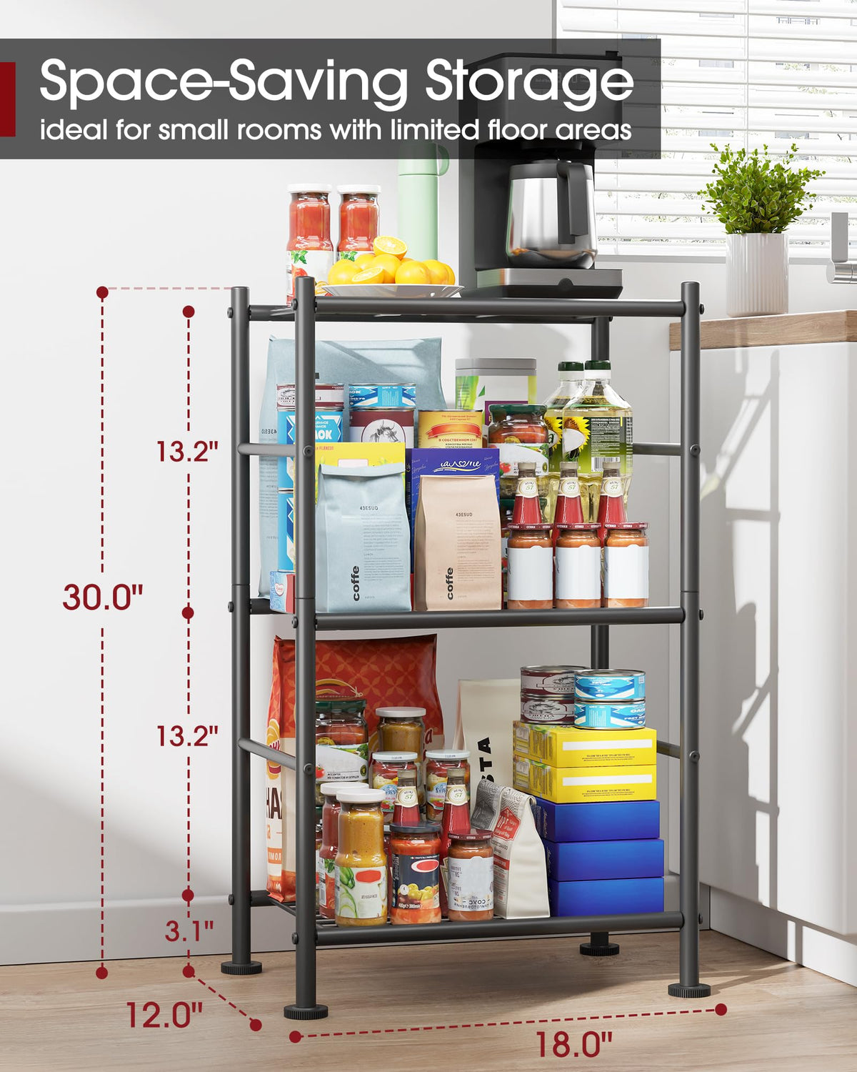 Sakugi adjustable feet emphasize stability on uneven floors during use.