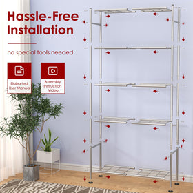 Sakugi water-resistant design keeps shelves clean with a damp cloth.