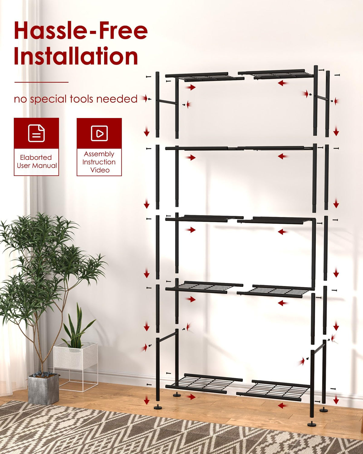 Sakugi garage and closet storage maximizes space efficiency
