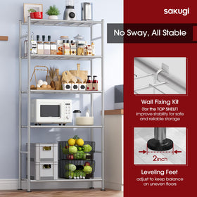 Sakugi 72-inch tall unit maximizes vertical storage in closets.