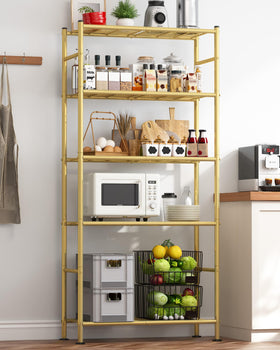 Sakugi durable metal shelves ideal for kitchen, closet, and laundry organization.