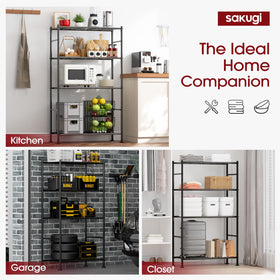 Sakugi shelving ideal for pantry, kitchen, and closet organization.