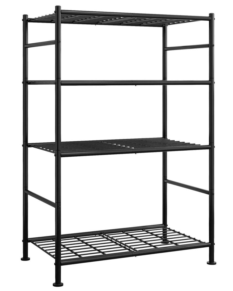 Sakugi storage shelves 4-tier unit for clutter-free garage organization.