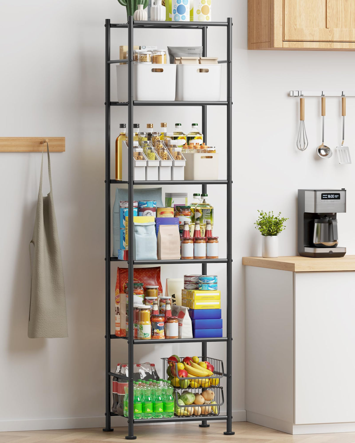 Sakugi Storage Shelves front view showing compact, space-saving design for tight spaces.