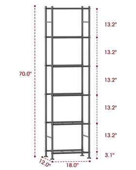 Sakugi Storage Shelves close-up of leveling feet illustrating stability on uneven floors.