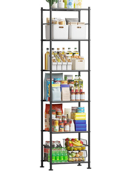 Sakugi Storage Shelves installed in pantry, showcasing versatile organization.