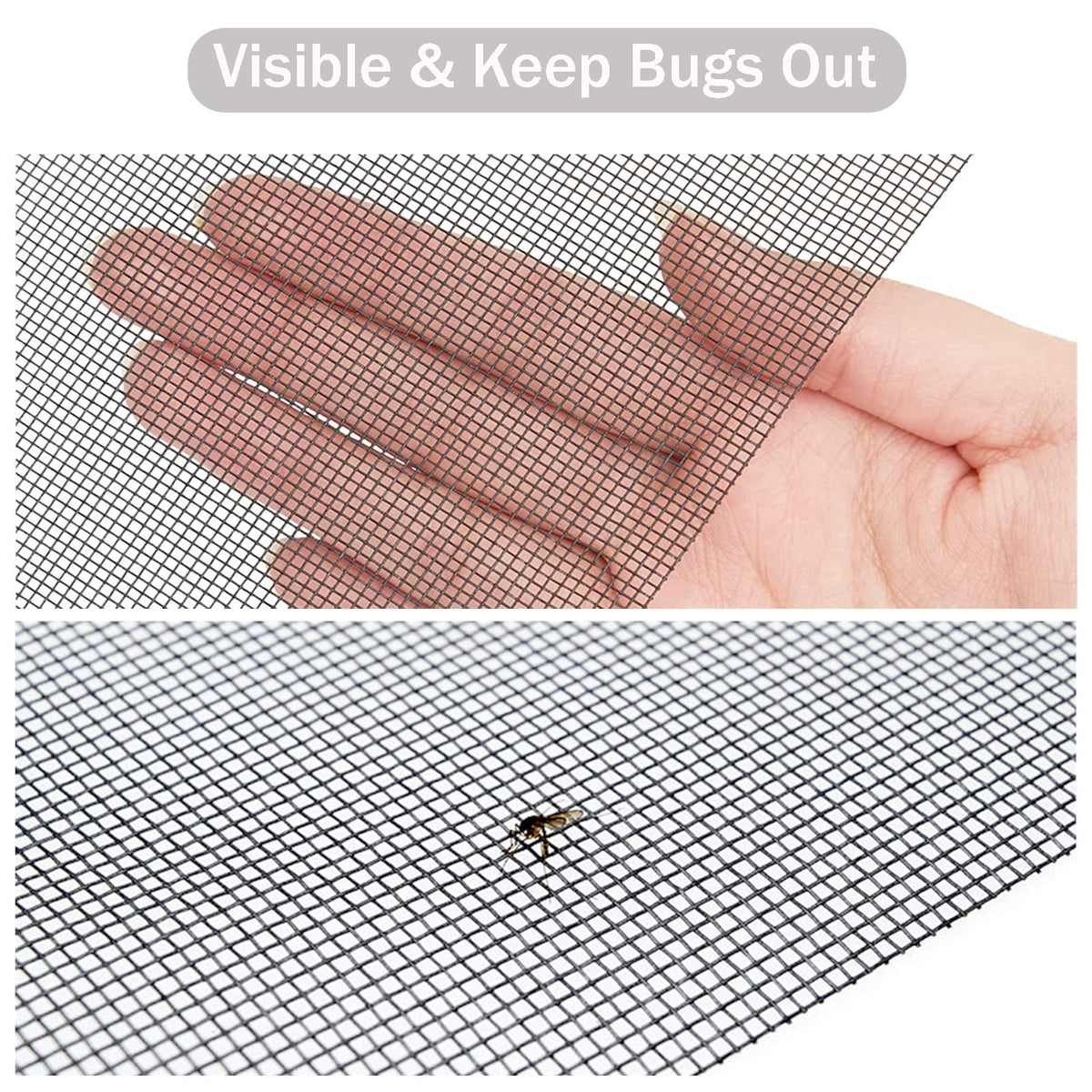 Close-up of SAKURRY fiberglass mesh, durable for busy homes.