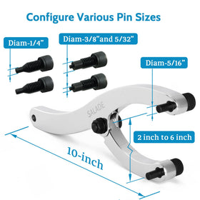 Salade adjustable spanner wrench with handle for greater leverage.