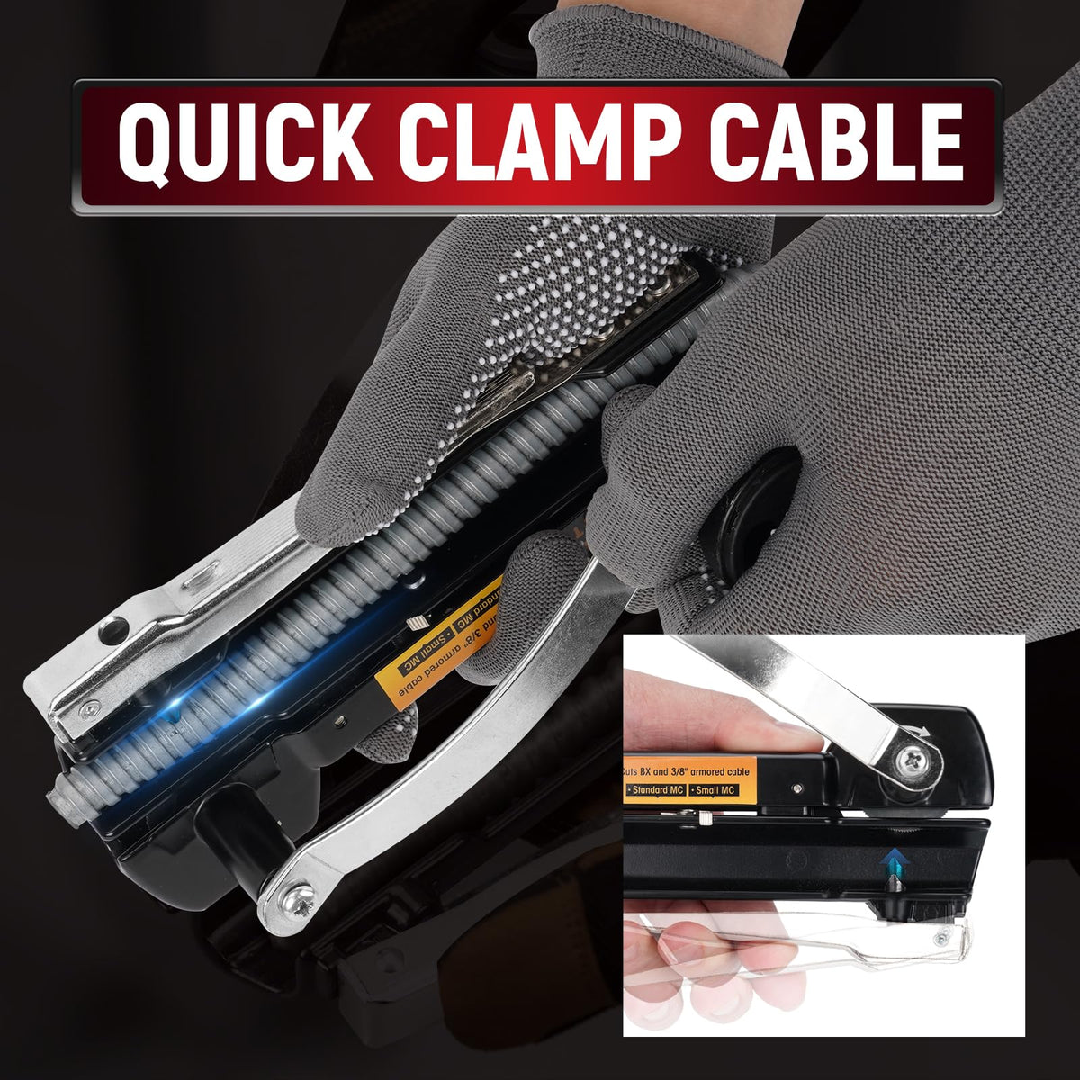 Salcod BX MC Cable Cutter built in blade lock for safe storage