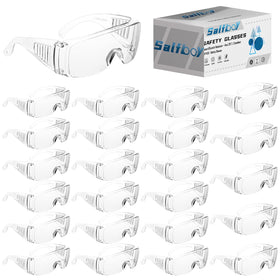 Salfboy safety glasses worn over eyeglasses for comfortable all-day eye protection