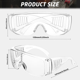 Salfboy safety goggles with breathable vents to reduce fog during long wear.