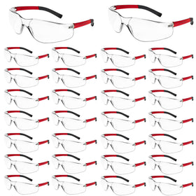 Salfboy Clear Safety Glasses with ANSI Z87.1 lenses protect eyes during work and outdoor activities.