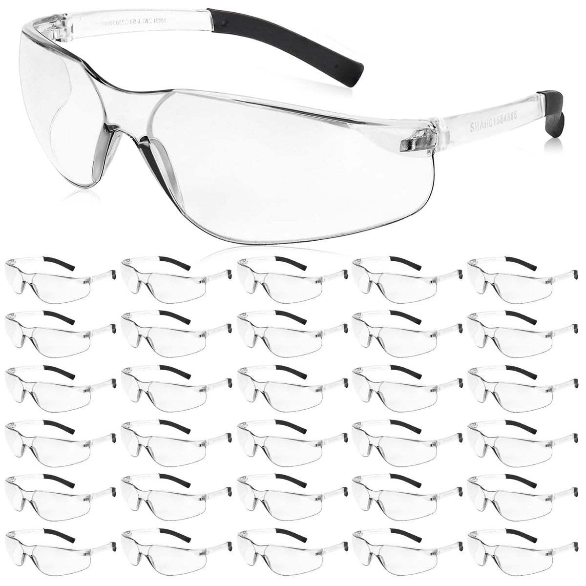Salfboy Clear Safety Glasses frame wraparound for reliable all-day eye protection