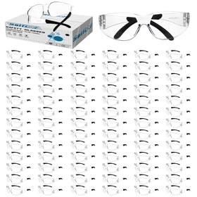 Salfboy clear safety glasses front view with protective lenses