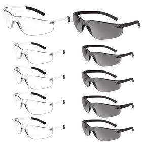 Salfboy clear safety glasses with polycarbonate lenses for demanding work.