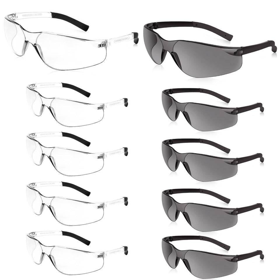 Salfboy clear safety glasses with polycarbonate lenses for demanding work.