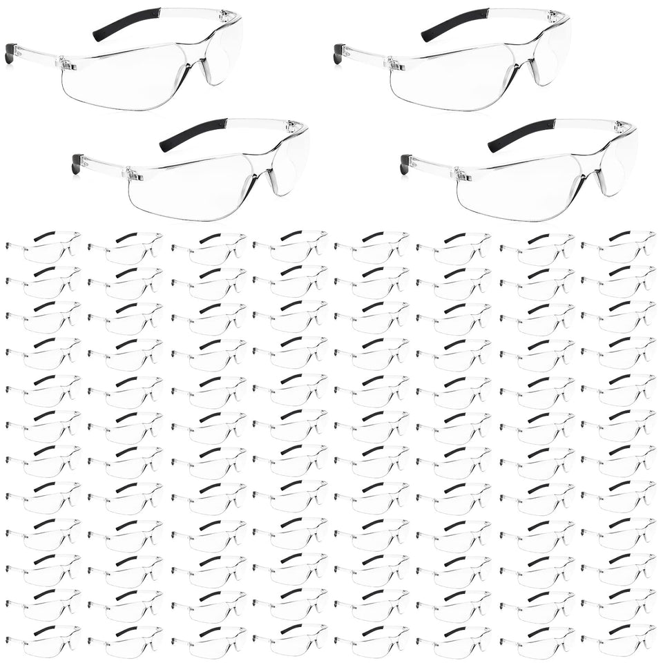 Salfboy clear safety glasses with wraparound face-fit for all-day comfort and protection