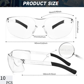 Salfboy wraparound-frame safety glasses provide full lateral protection for outdoor tasks.