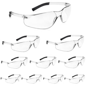 Salfboy clear safety glasses with wraparound protection for everyday visibility and eye safety.