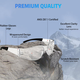 Salfboy grey-lens-uv-protection glasses block UV rays for outdoor work.