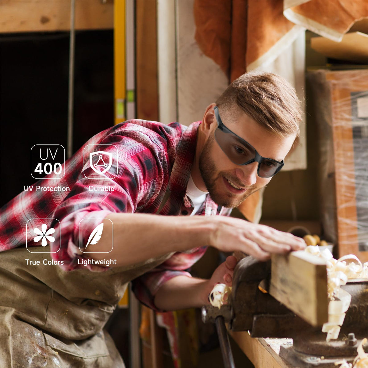 Salfboy lightweight glasses reduce fatigue during repetitive tasks.