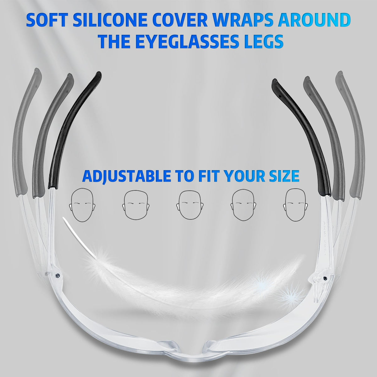 Salfboy silicone-wrapped-temples provide a comfortable, secure fit.