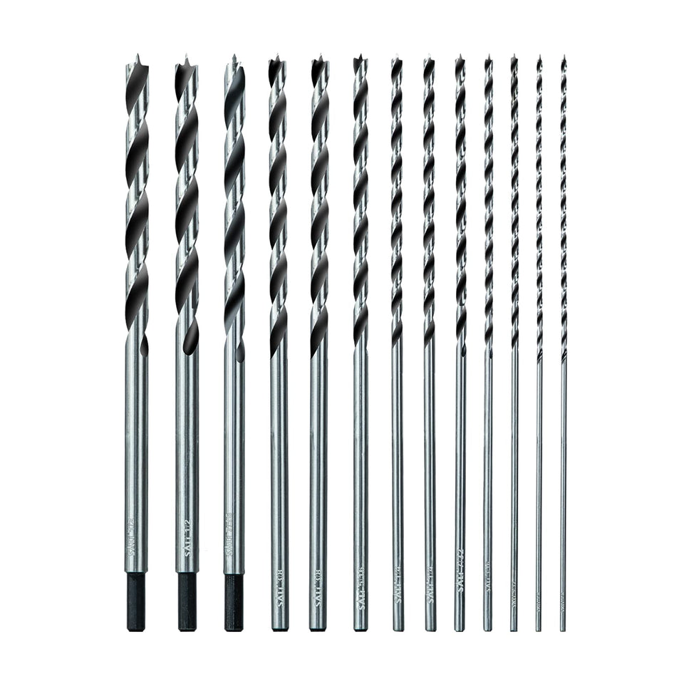 SALI 13pcs Brad Point drill bits in packaging for easy wood project prep.