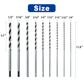 Close-up of SALI brad-point tip for precise centering and clean holes.