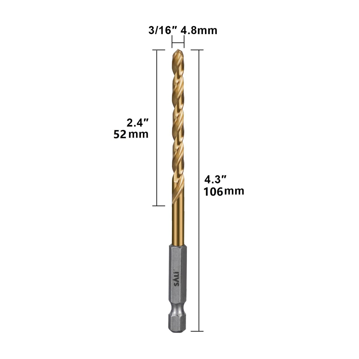 SALI cobalt drill bit set parabolic grooves aid rapid chip removal.