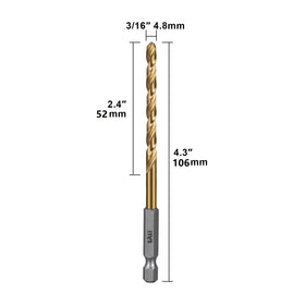 SALI cobalt drill bit set parabolic grooves aid rapid chip removal.