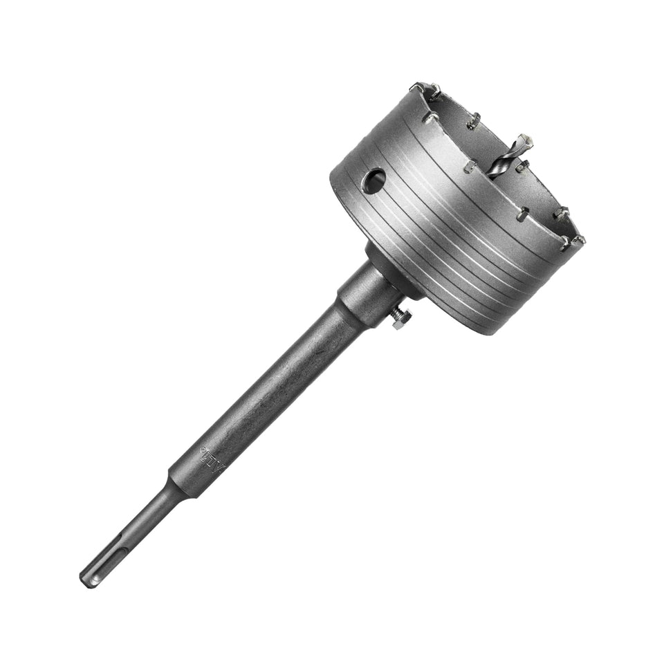 SALI concrete hole saw 105mm assembly enables precise masonry cutting.