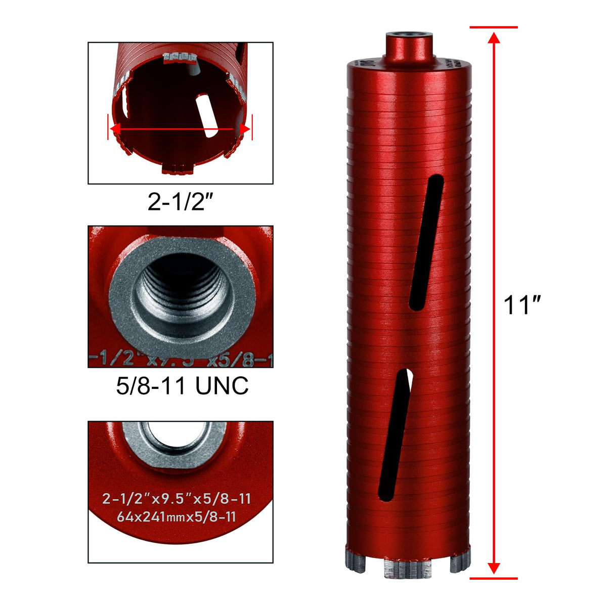 SALI core drill 10 inch depth showing extended drilling capacity