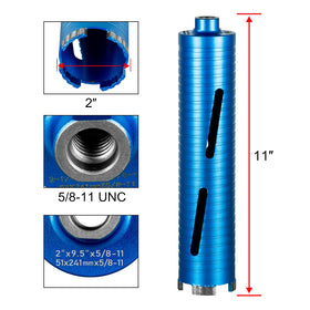 SALI Diamond Core Drill 2in bit demonstrates precise cutting for concrete.