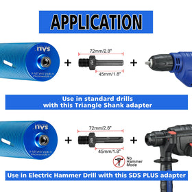 SALI Diamond Core Drill 5-8-11 thread adapter enhances SDS Plus compatibility.