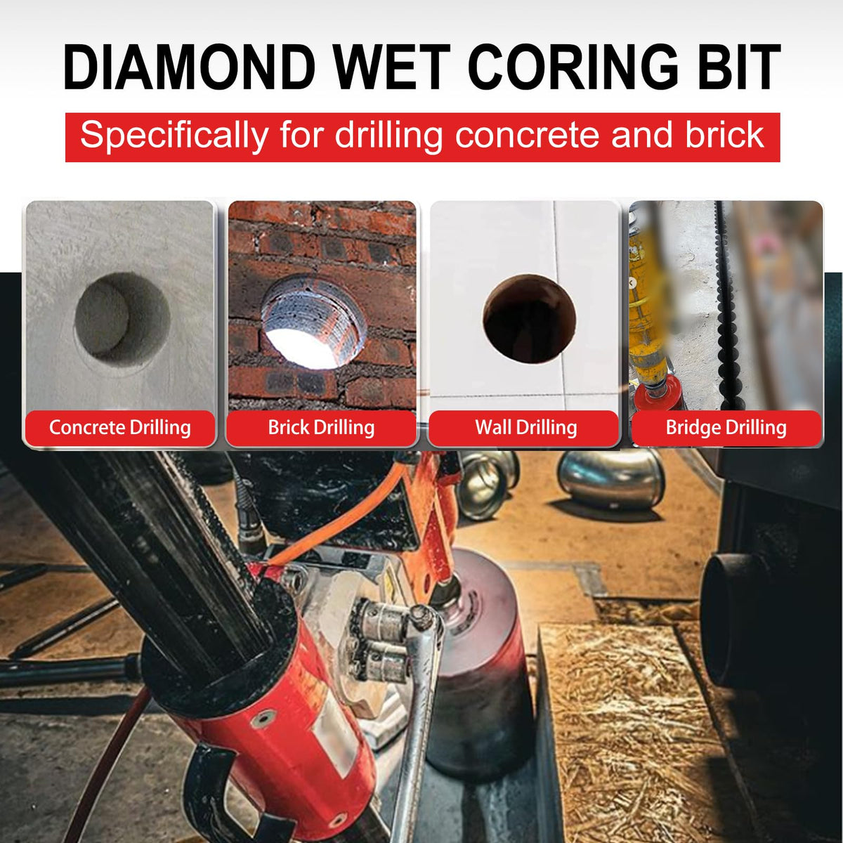 SALI concrete and brick use case demonstrating real world drilling