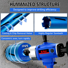 SALI Diamond Core Drill turbo laser-welded segments deliver fast cutting.