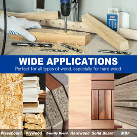 SALI kit in use on wood to demonstrate clean round holes.