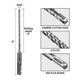 SALI carbide-tipped masonry bit for durable cutting through concrete, brick, and stucco.