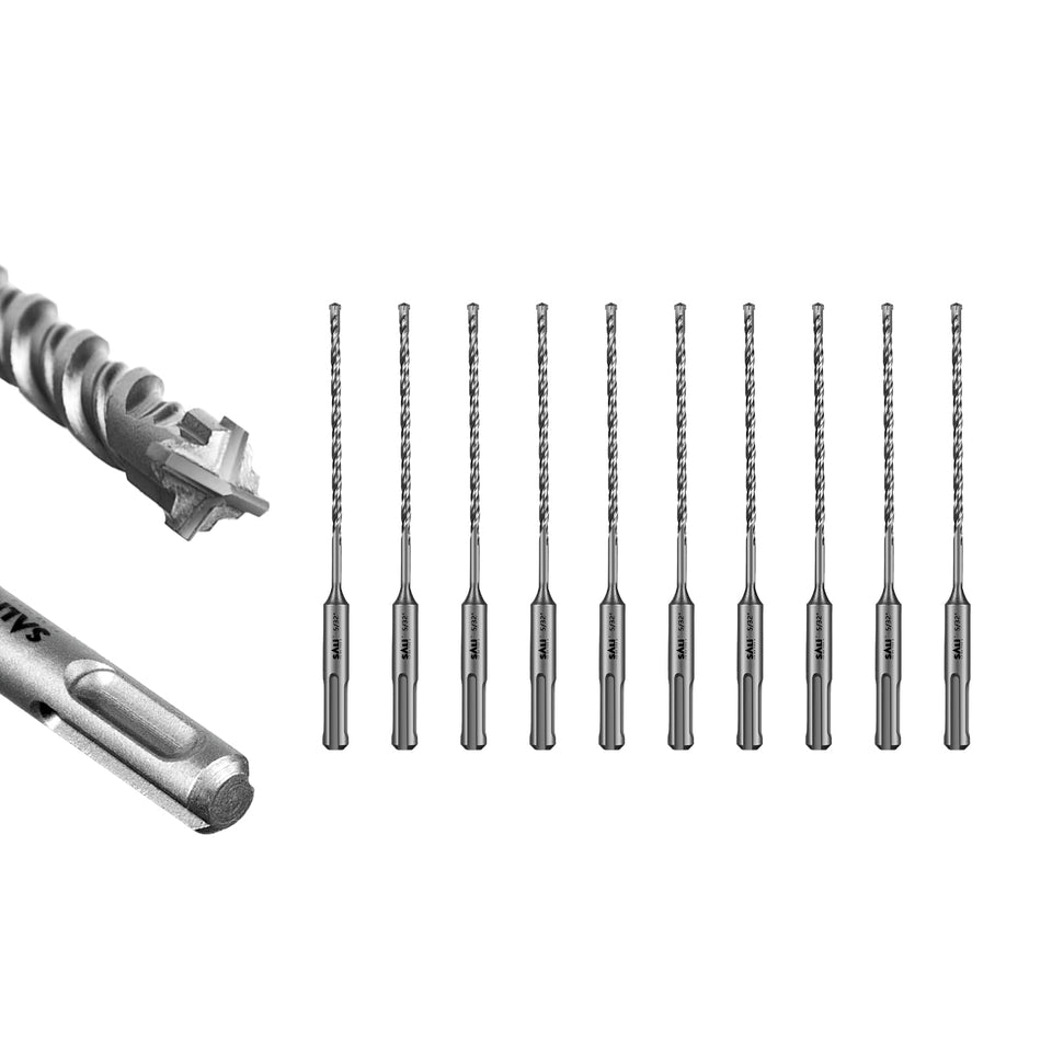 SALI SDS-Plus masonry drill bit kit in case for organized storage and quick access.