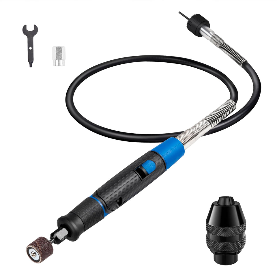SALIGTEKH flex shaft attachment with 36-inch reach for precise engraving and polishing