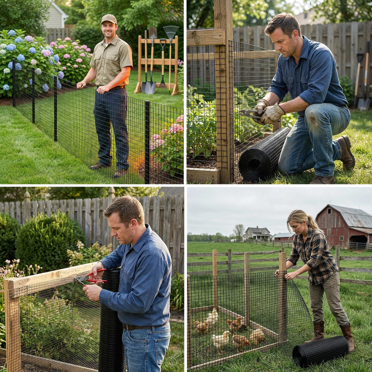 Salmut easy-to-cut hardware cloth for quick custom fits in the yard.