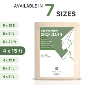 Salt Earth canvas drop cloth as backdrop cover for crafts.