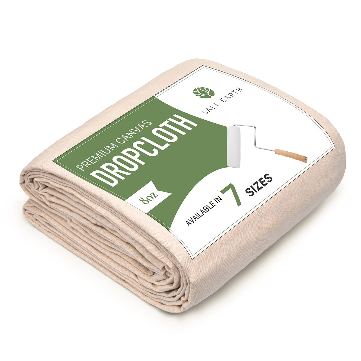 Salt Earth canvas drop cloth 9x12ft protecting floors during painting