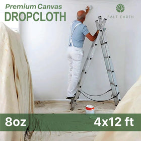Salt Earth cotton drop cloth reusable for long-lasting DIY paint projects