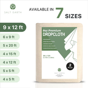 Salt Earth drop cloth 2pcs certified by OEKO-TEX and SA 8000 for safety.