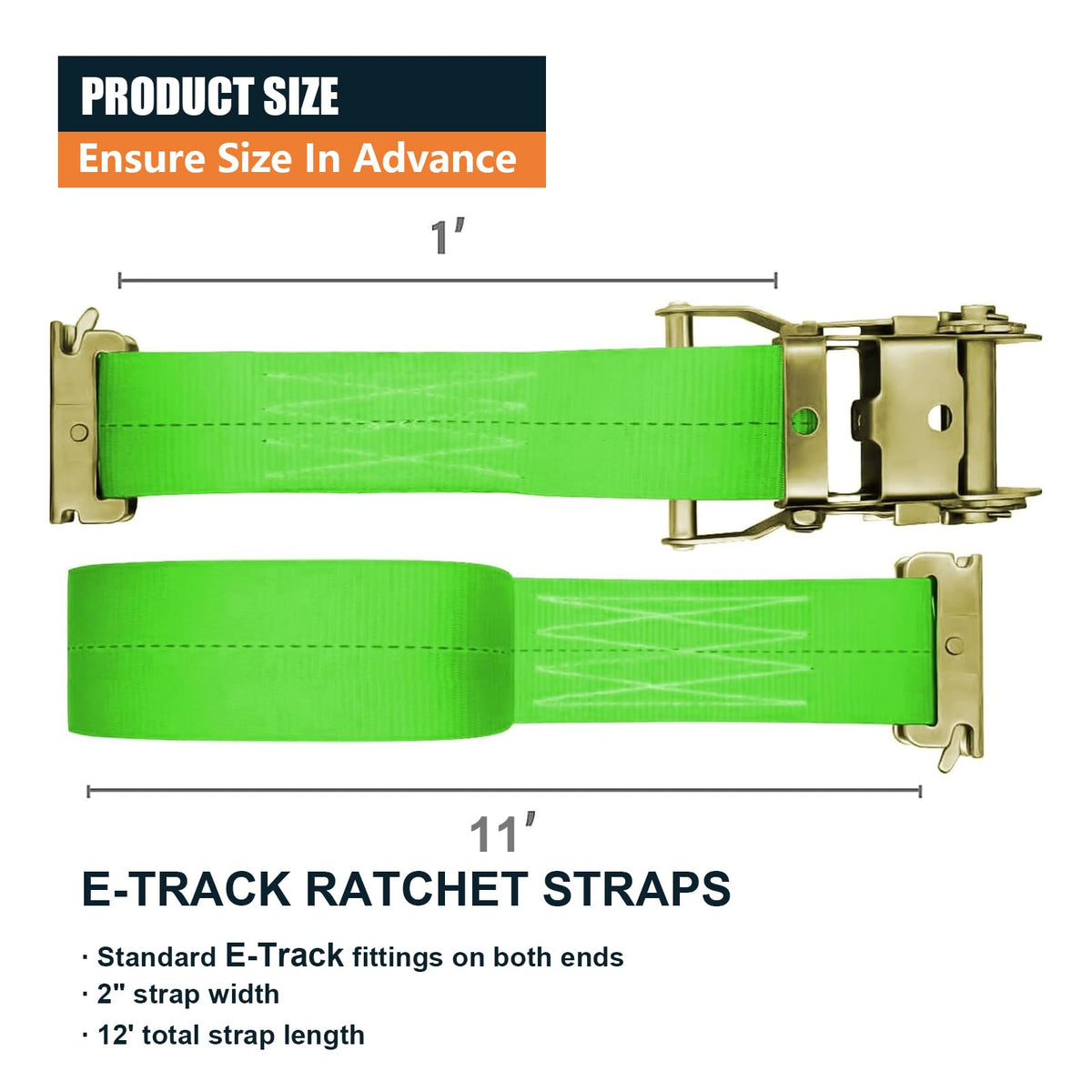 SALUINOKI 12ft ETTrack strap enables long reach for easy cargo securing