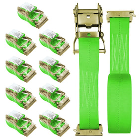 SALUINOKI ETTrack strap 12ft green pack secures cargo in vans