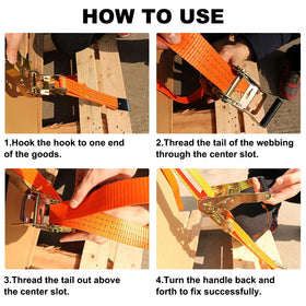 Packing list image highlighting eight straps for organized setups.