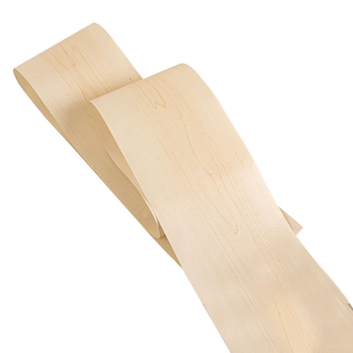 Samlee maple veneer 9ft x 10in highlights lightweight flexibility for DIY projects.